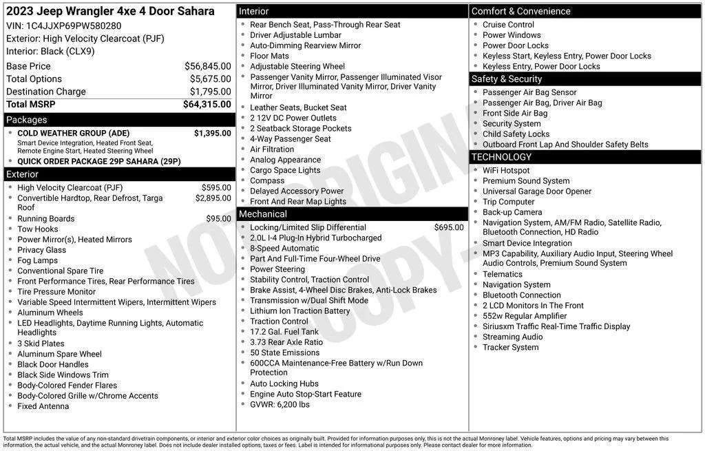 jeep wrangler 4xe 2023 1C4JJXP69PW580280 image jeep wrangler 4xe 2023 1C4JJXP69PW580280 image